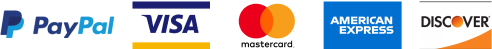 paypal, visa, mastercard, american express, discover